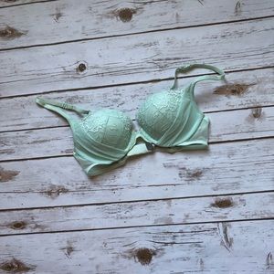 VS light blue green bra size 34B
